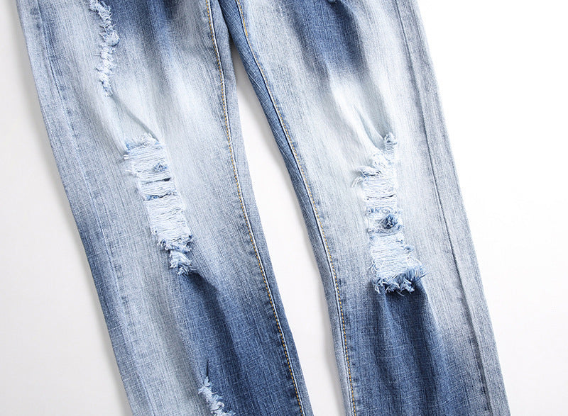 Men's Bleached Designer Jeans