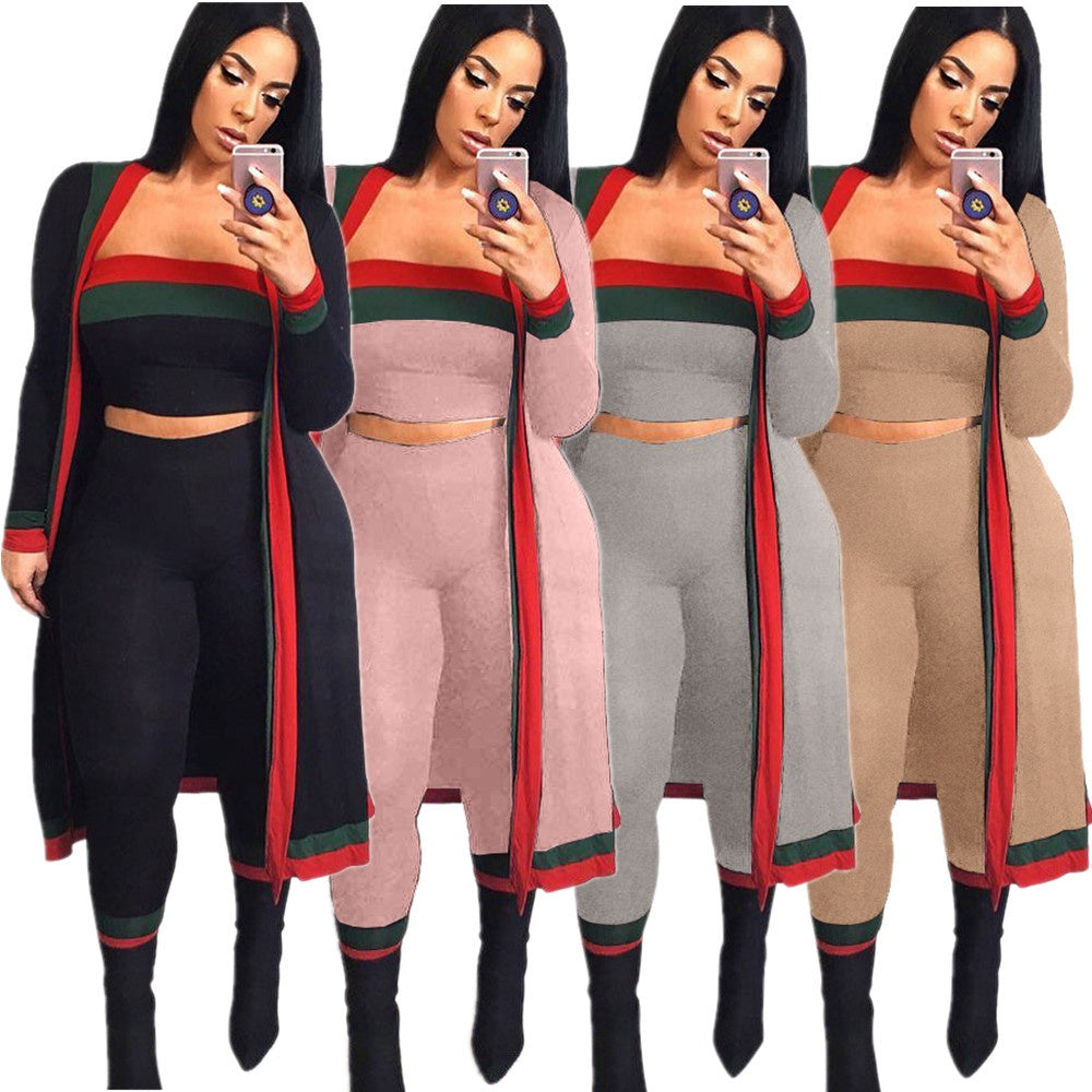 Women's 3 Piece Casual Pants Tracksuit