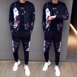 Men's 2 Piece Tracksuit with Woman Design