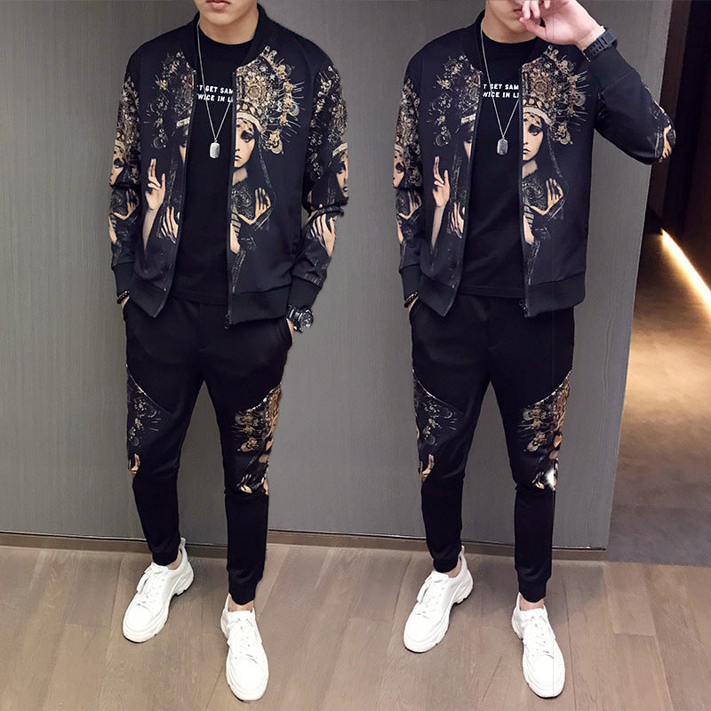 Men's 2 Piece Tracksuit with Woman Design