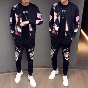 Men's 2 Piece Tracksuit with Woman Design