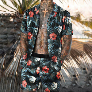 Men's 2 Piece Hawaiian Short Set