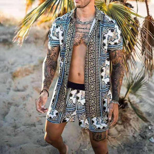 Men's 2 Piece Hawaiian Short Set