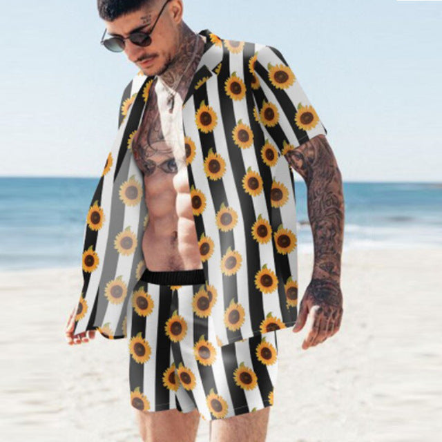 Men's 2 Piece Hawaiian Short Set