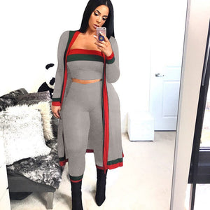 Women's 3 Piece Casual Pants Tracksuit