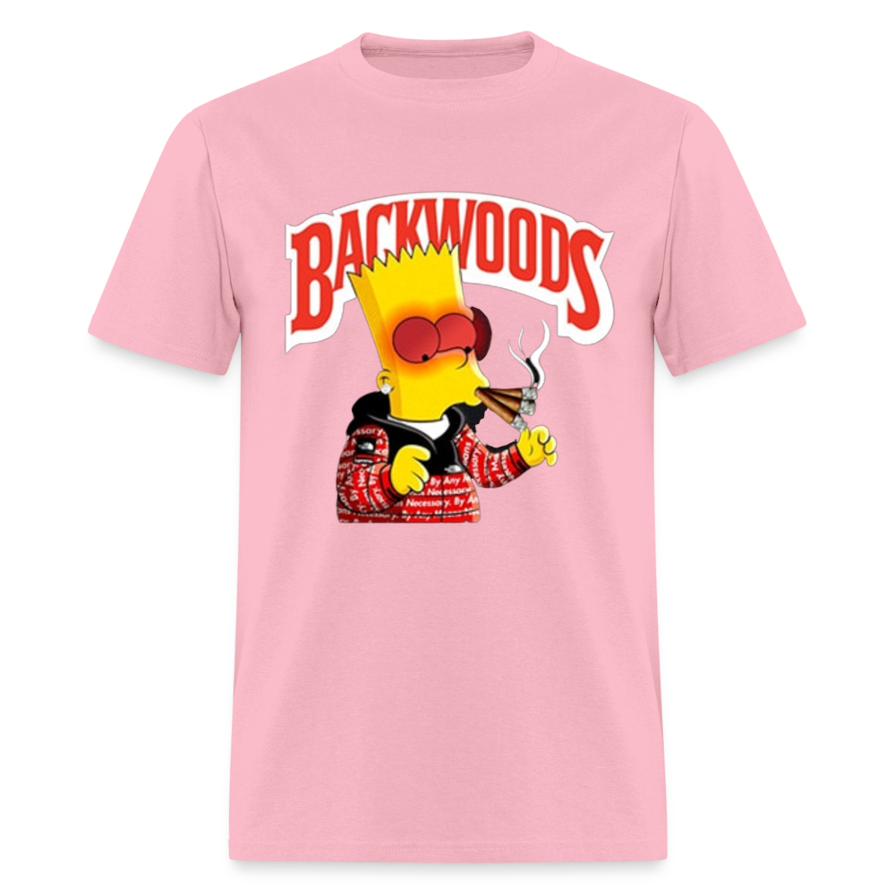 Unisex Backwoods Bart Print T Shirt - pink