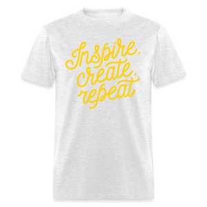 Unisex Custom Create Repeat T Shirt - light heather gray