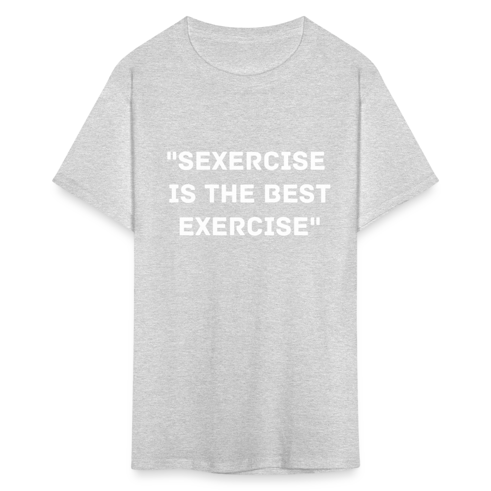 Unisex Classic Fruit of the Loom Exercise Print T Shirt - heather gray