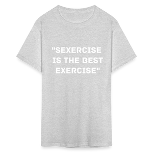 Unisex Classic Fruit of the Loom Exercise Print T Shirt - heather gray