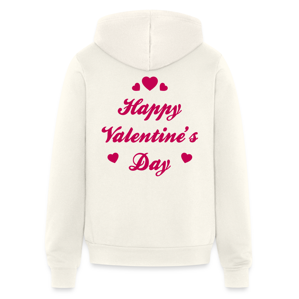 Women's Bella + Canvas Full Zip Valentines Print Hoodie - vintage white