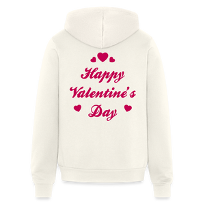 Women's Bella + Canvas Full Zip Valentines Print Hoodie - vintage white