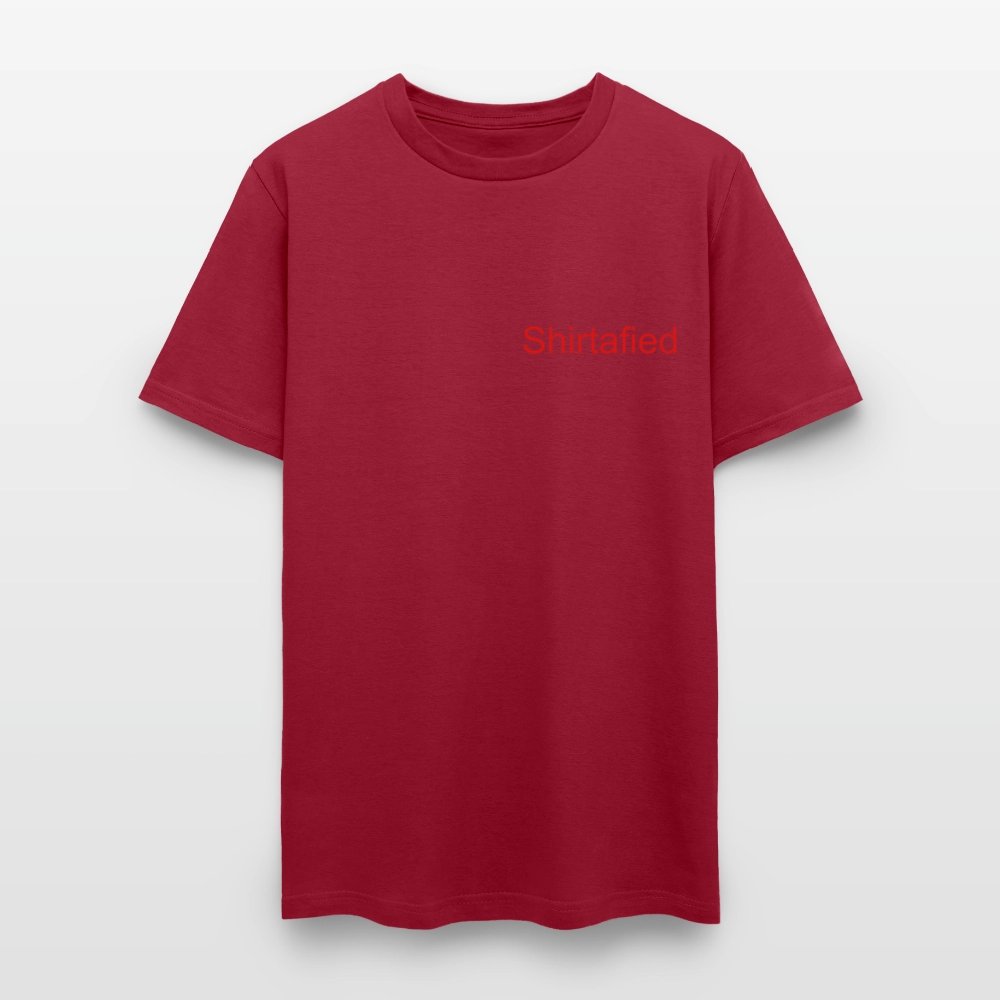 Unisex Shirtafied Print Gildan T Shirt - dark red