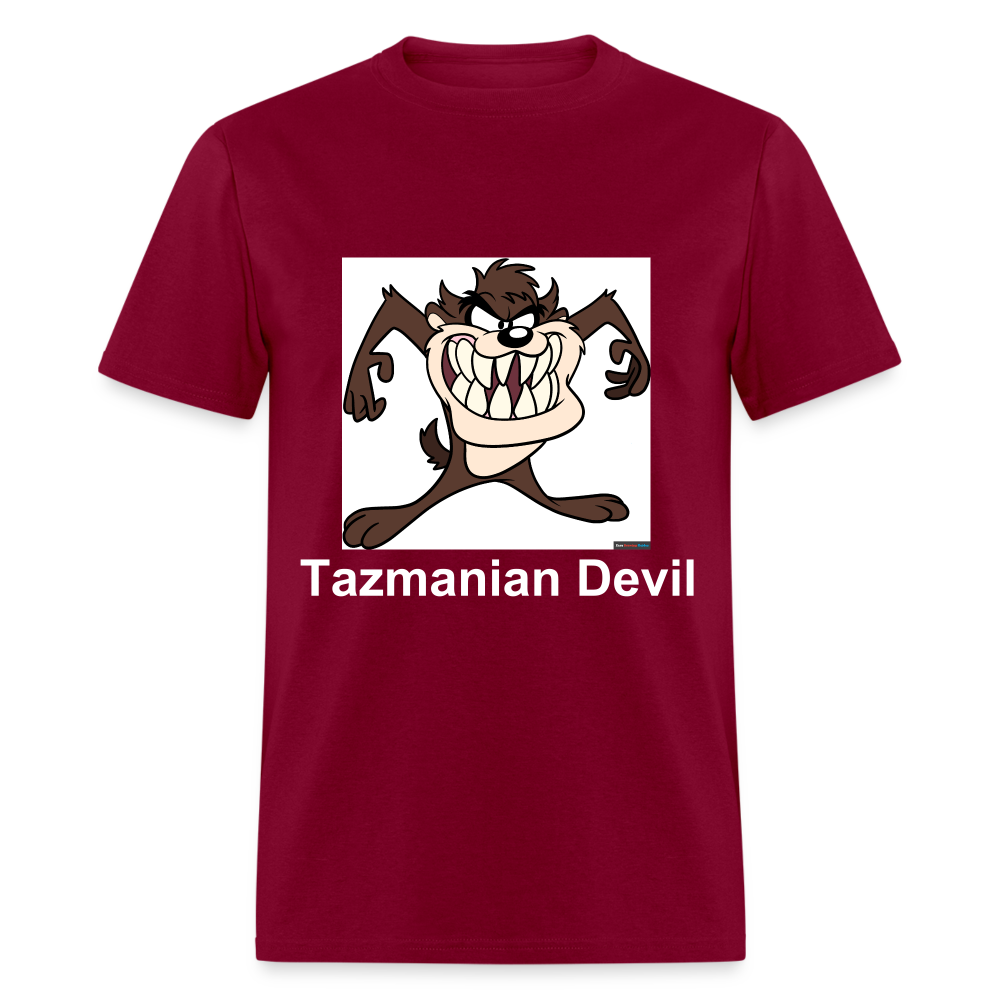 Unisex Tazmanian Devil Classic Print T Shirt - burgundy