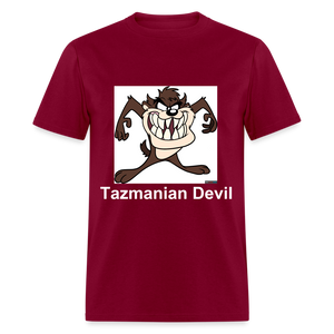 Unisex Tazmanian Devil Classic Print T Shirt - burgundy