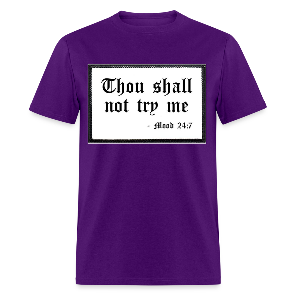 Unisex Try Me Print T Shirt - purple