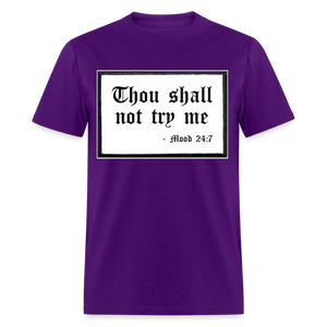 Unisex Try Me Print T Shirt - purple