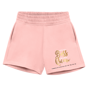 Women's Jogger Boss Queen Print Shorts - light pink