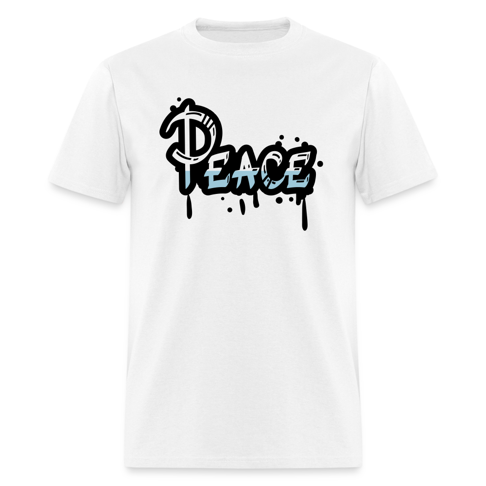 Unisex Peace Print T Shirt - white