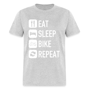 Unisex Classic Custom Sleep Repeat T Shirt - heather gray
