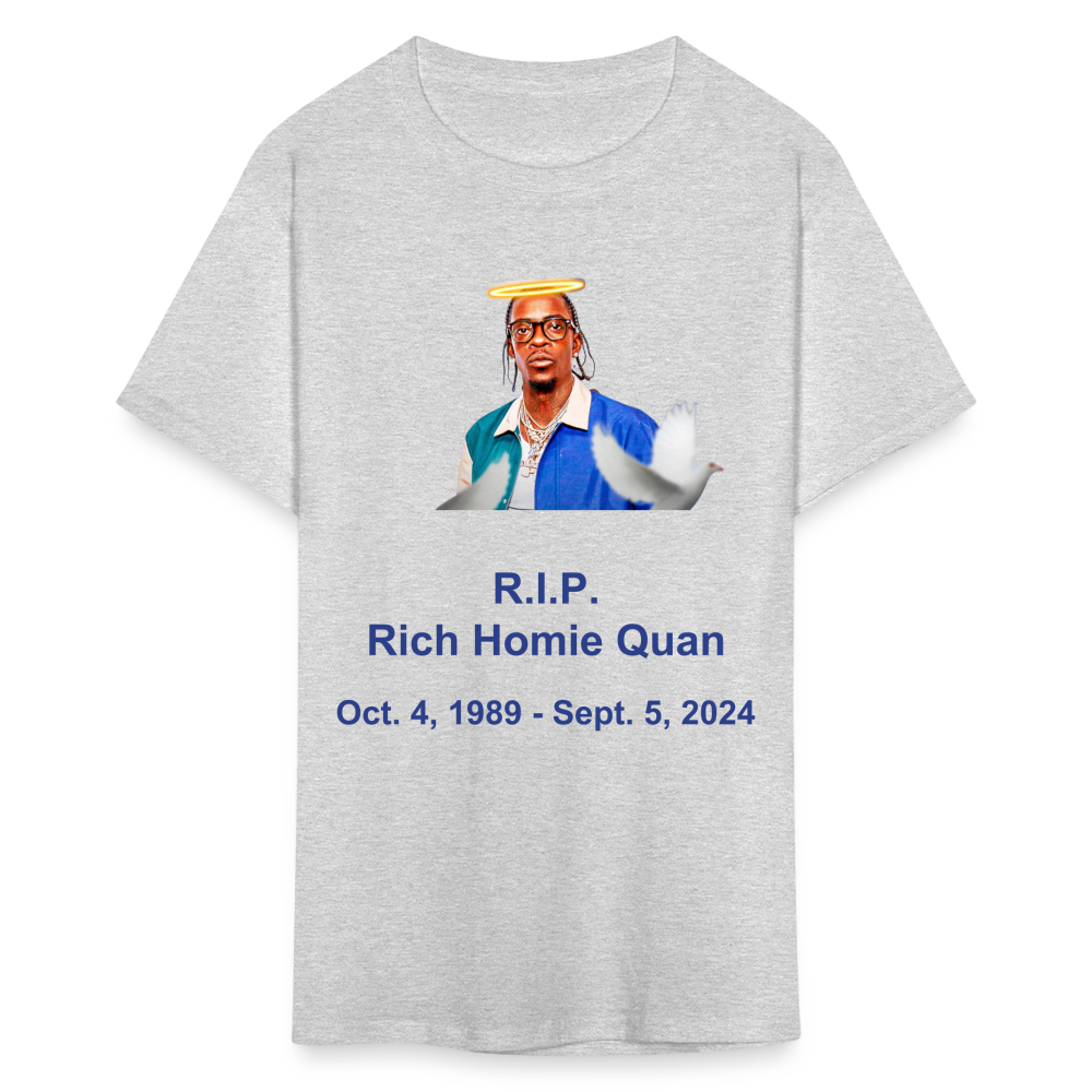 Unisex  RIP Rich Homie Quan Print T Shirt - heather gray