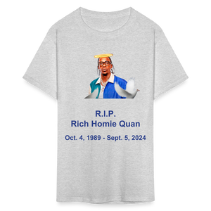 Unisex  RIP Rich Homie Quan Print T Shirt - heather gray