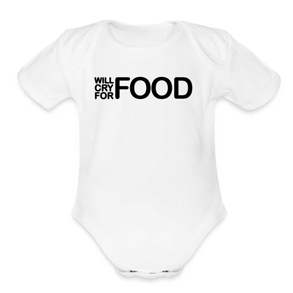 Babies Unisex Short Sleeve Baby Bodysuit - white