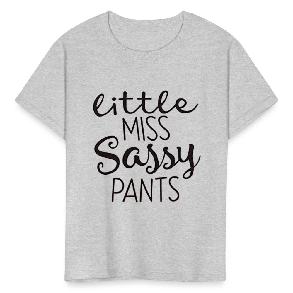 Kids and Babies Miss Sassy Pants Print T Shirt - heather gray