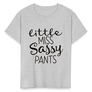 Kids and Babies Miss Sassy Pants Print T Shirt - heather gray