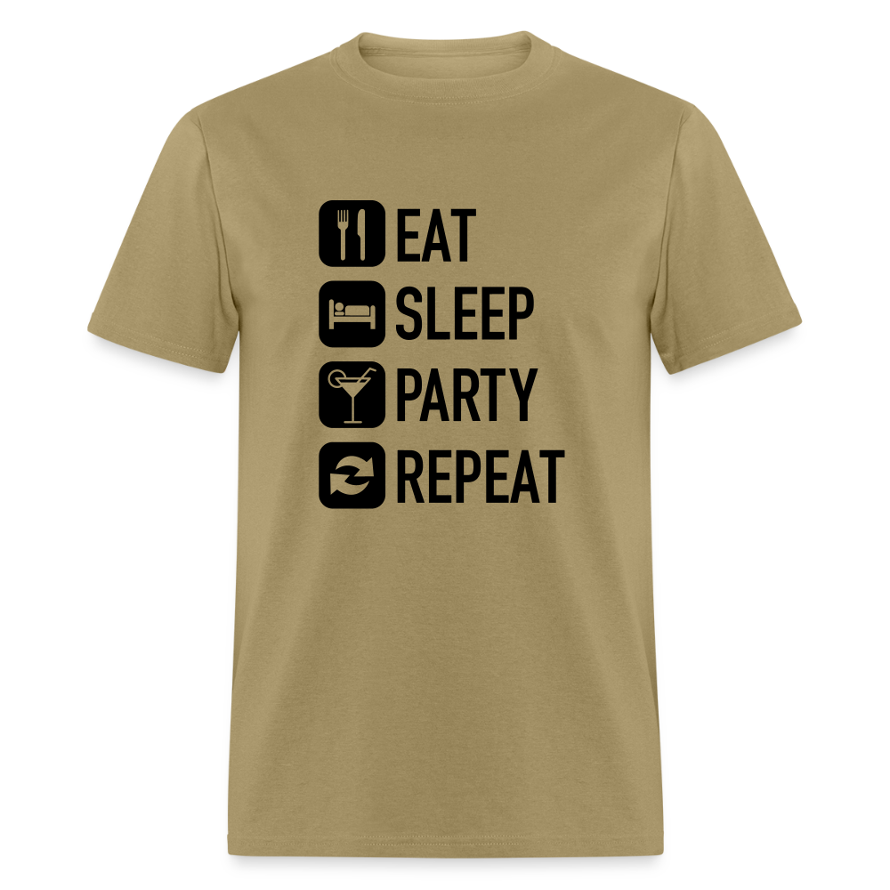 Unisex Classic Custom Party Repeat T Shirt - khaki