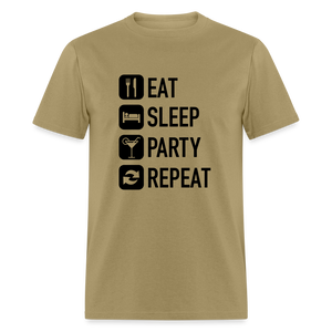 Unisex Classic Custom Party Repeat T Shirt - khaki