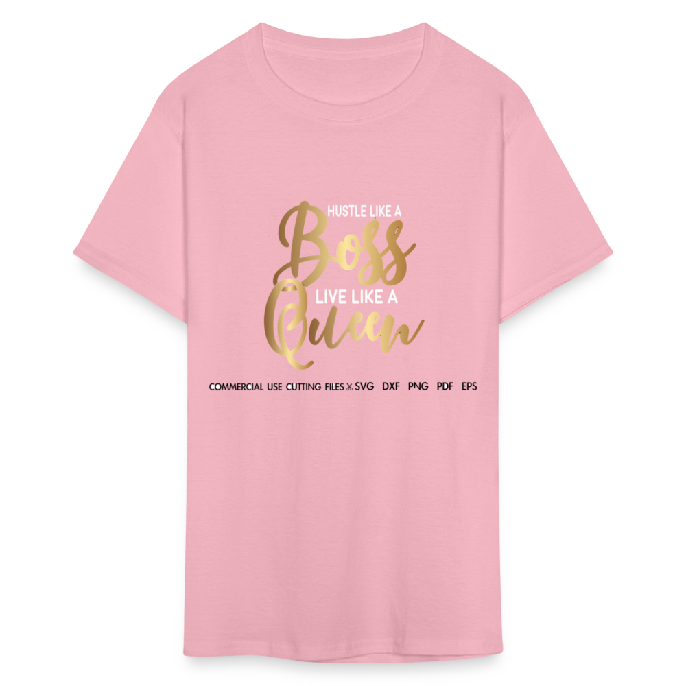 Women's Classic Boss Queen Print T Shirt - pink