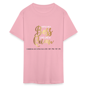 Women's Classic Boss Queen Print T Shirt - pink