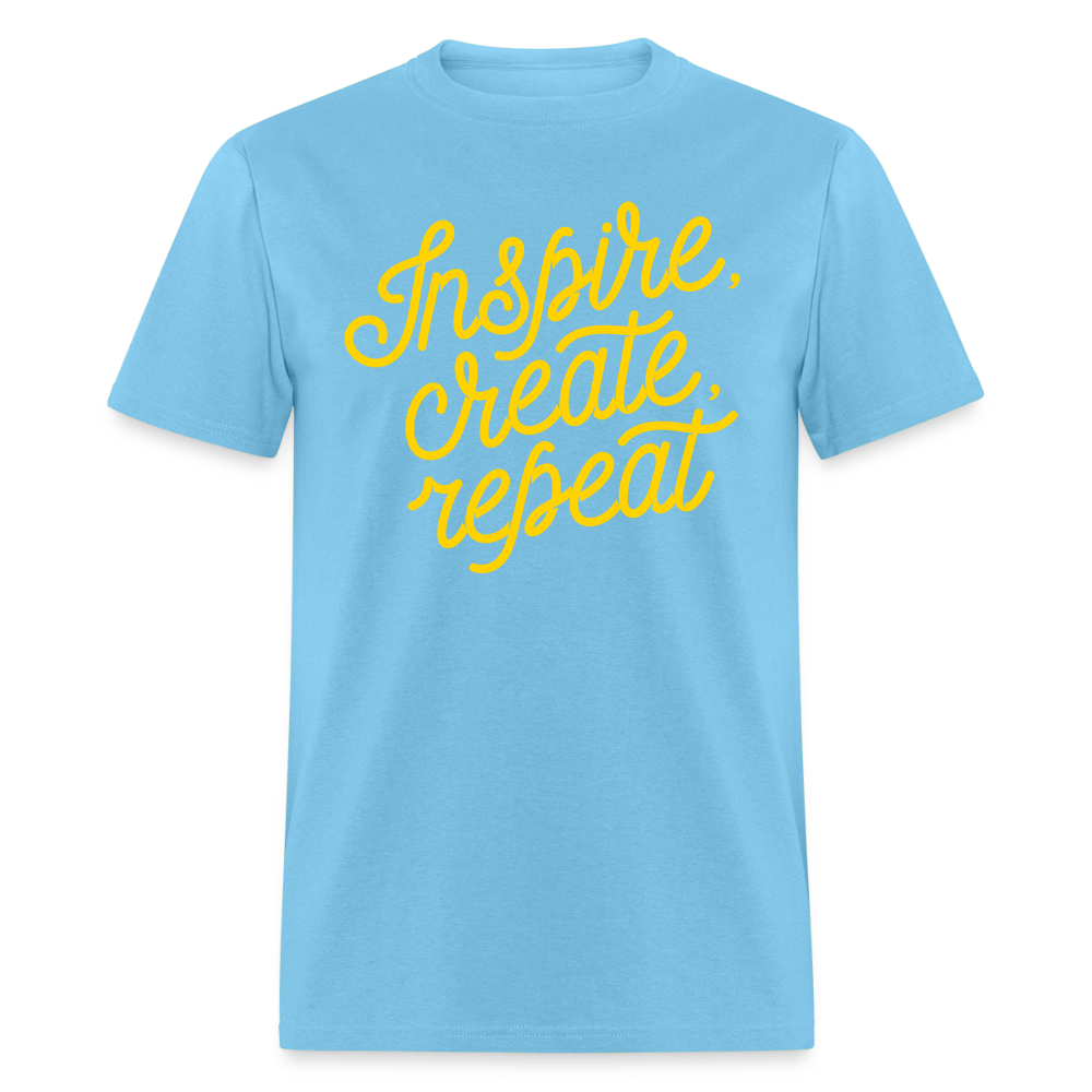 Unisex Custom Create Repeat T Shirt - aquatic blue