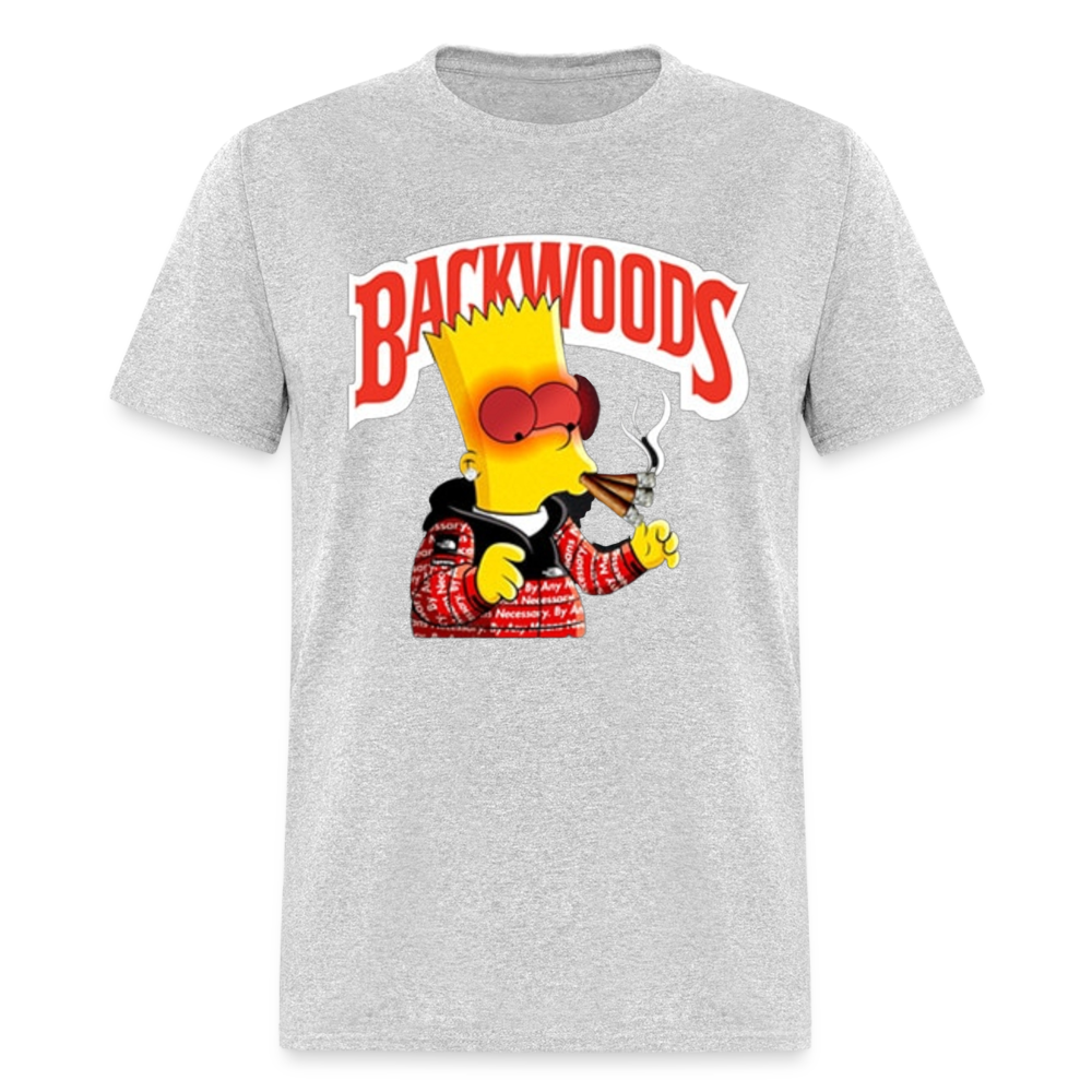 Unisex Backwoods Bart Print T Shirt - heather gray