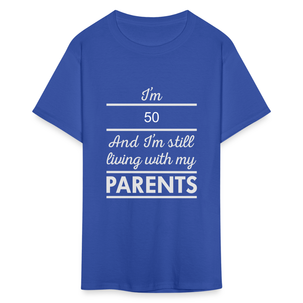 Unisex Classic 50 Print T Shirt - royal blue