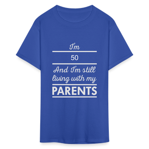 Unisex Classic 50 Print T Shirt - royal blue