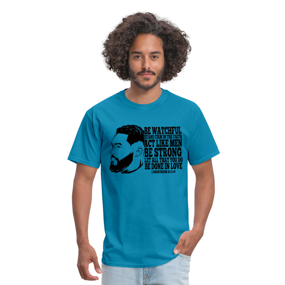 Men's Fruit of the Loom Classic Strong Print T Shirt - turquoise