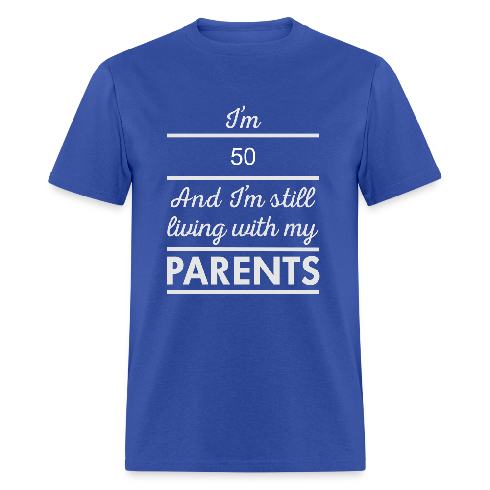 Unisex Classic 50 Print T Shirt - royal blue