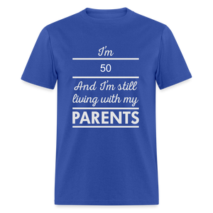 Unisex Classic 50 Print T Shirt - royal blue