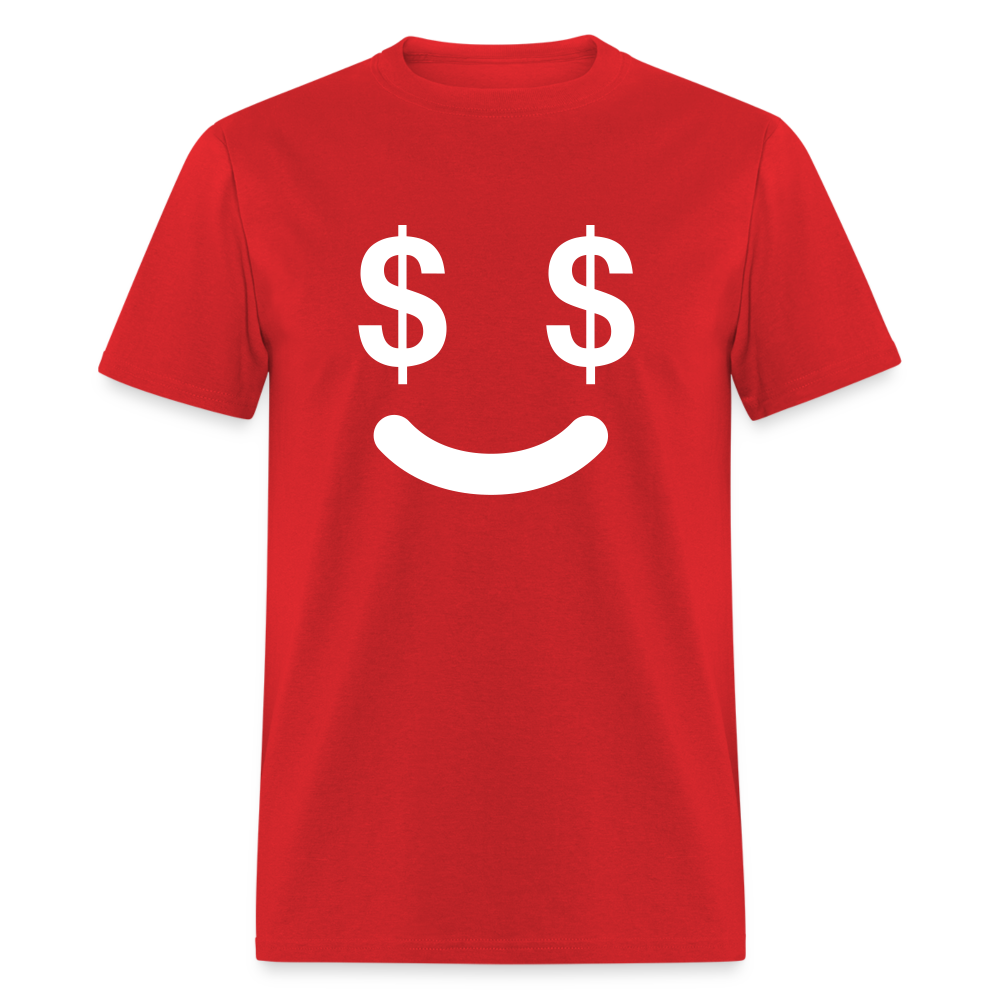 Unisex  Money Face Print T Shirt - red