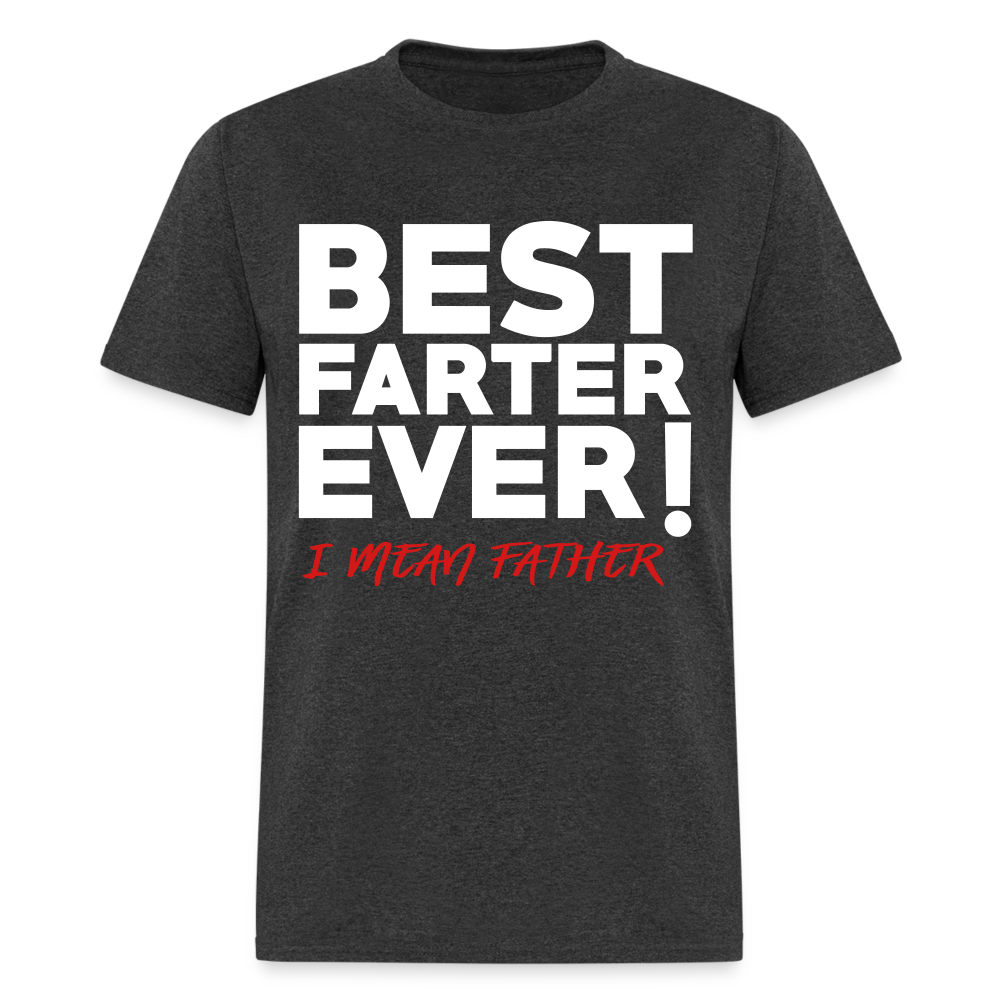 Men's Best Father Ever Print T-Shirt - heather black