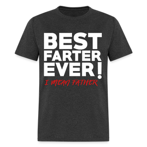 Men's Best Father Ever Print T-Shirt - heather black