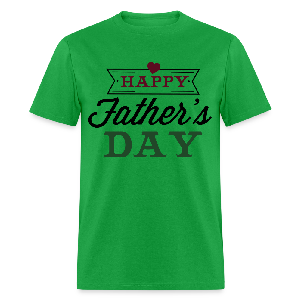 Unisex Father's Day Print T Shirt - bright green