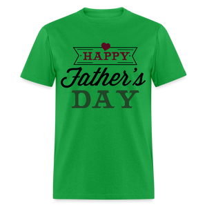 Unisex Father's Day Print T Shirt - bright green