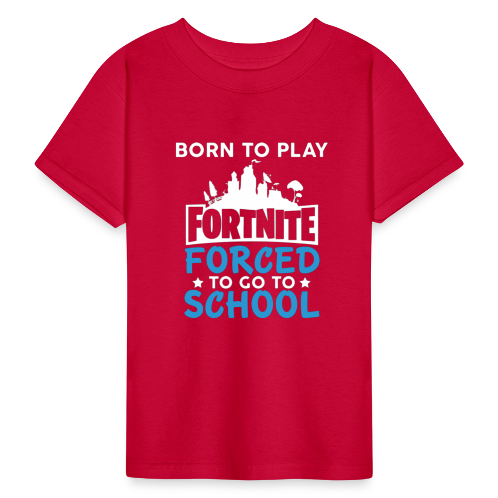 Boys Youth Hanes Tagless Fortnite T Shirt - red