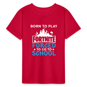 Boys Youth Hanes Tagless Fortnite T Shirt - red