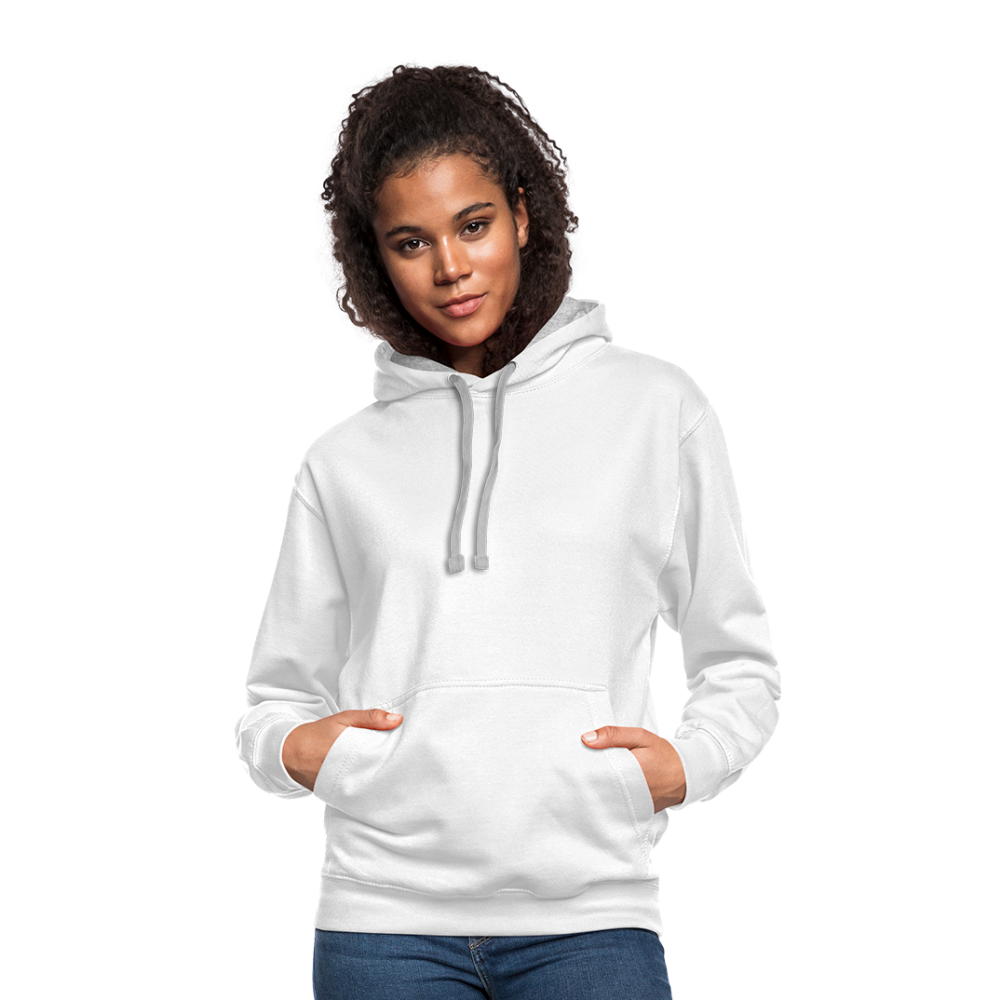 Unisex Contrast Biggie Print Hoodie - white/gray