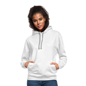 Unisex Contrast Biggie Print Hoodie - white/gray