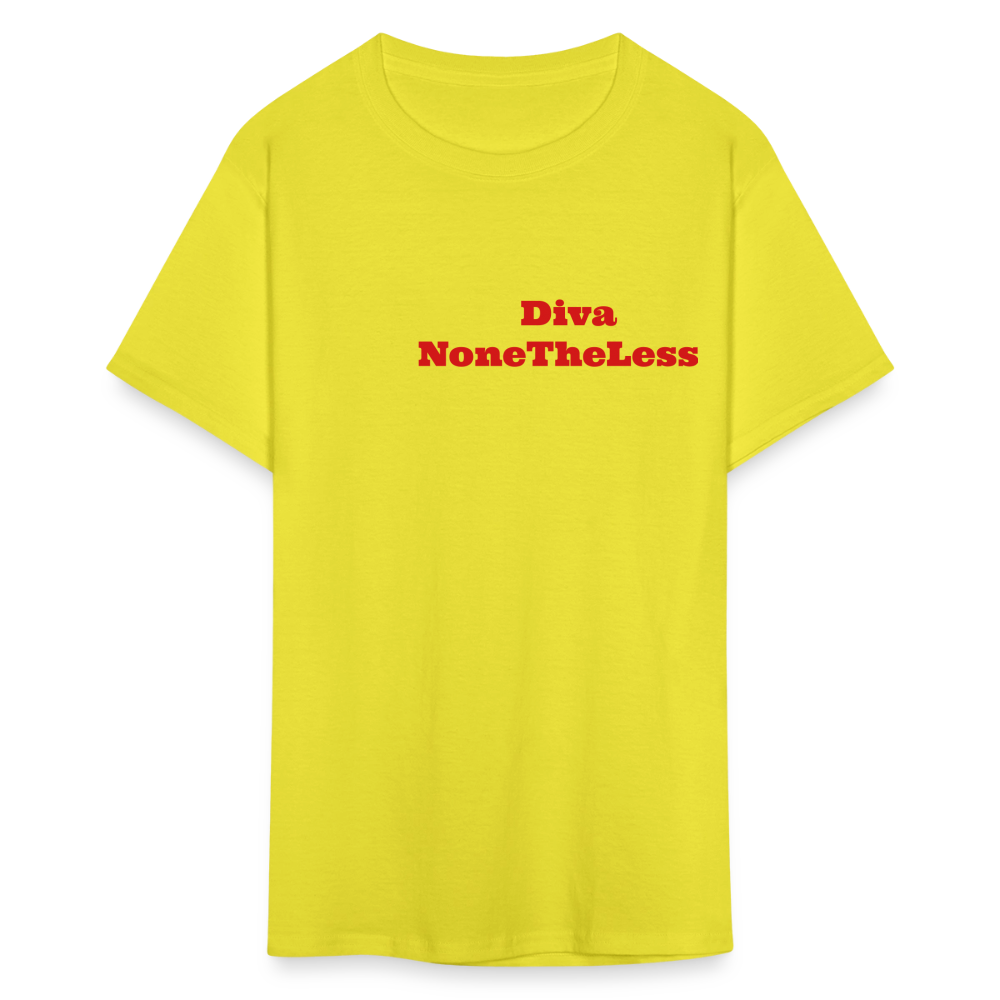 Women's Custom Diva NoneTheLess T Shirt - yellow