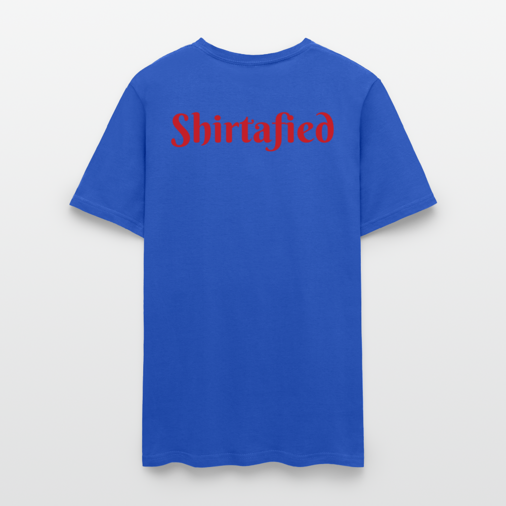 Unisex Shirtafied Print Gildan T Shirt - royal blue